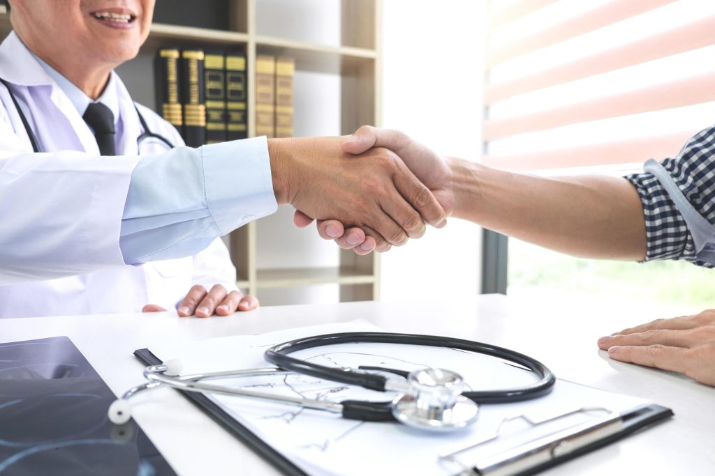 Global healthcare partnership illustration